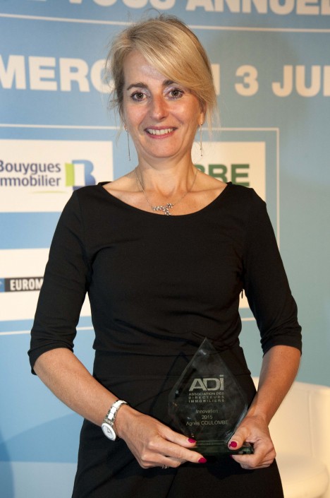 Trophée innovation Agnès Coulombe, Directrice de l’immobilier d’exploitation GROUPE CRÉDIT AGRICOLE SA