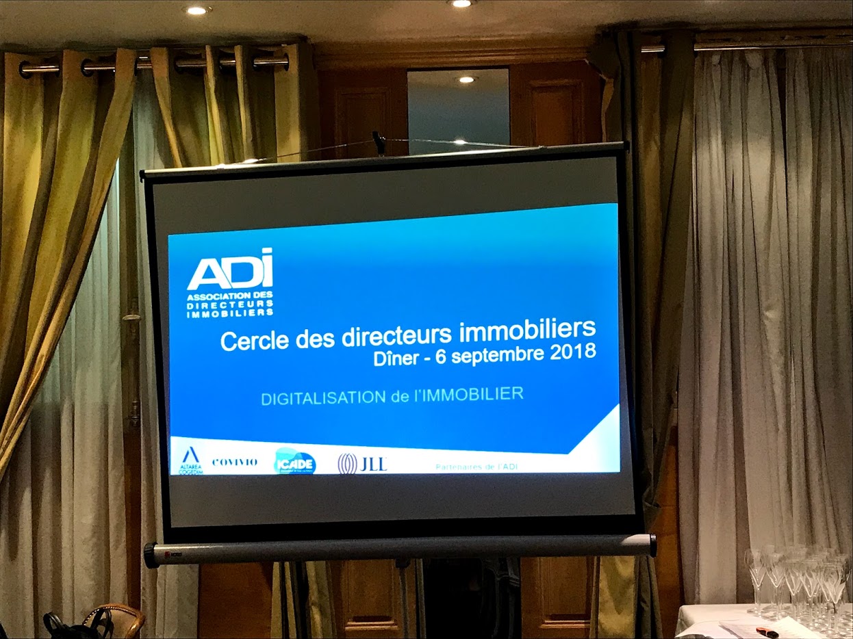 Dîner de l&rsquo;ADI – Digitalisation de l&rsquo;immobilier